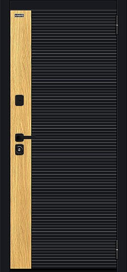 Эво / SBlack — Black Shell-Wotan Oak / White Silk — Bravo (Браво), входная дверь