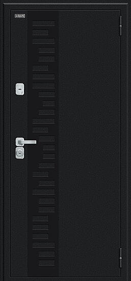 Thermo Техно Д2 / BChrome — Букле черное / Wenge Melinga — Bravo (Браво), входная дверь