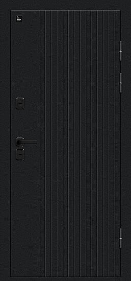 Thermo Полар / SBlack — Букле черное / White Well — Bravo (Браво), входная дверь
